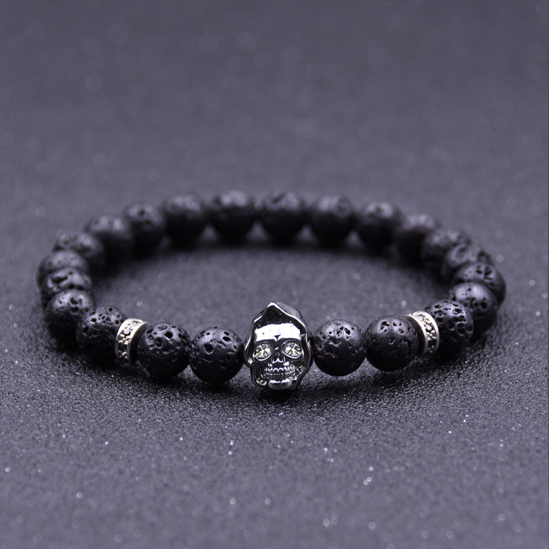 Hot Wholesale Natural Lava Stone Skull crystal Bracelets Reiki Chakra Healing Balance Beads for Men Women Gift Charm Yoga Jewelry
Hot Wholesale Natural Lava Stone Skull crystal Bracelets Reiki Chakra Healing Balance Beads for Men Women Gift Charm Yoga Jewelry