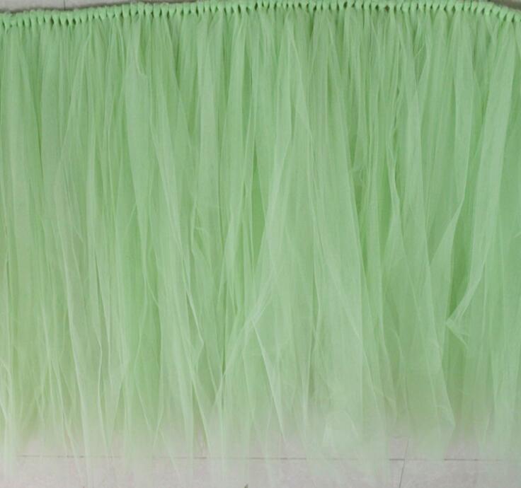 Tutu Table Decoration for Weddings Invitation Birthdays Baby Bridal Showers Parties Tulle Table Skirt free shipping WQ19