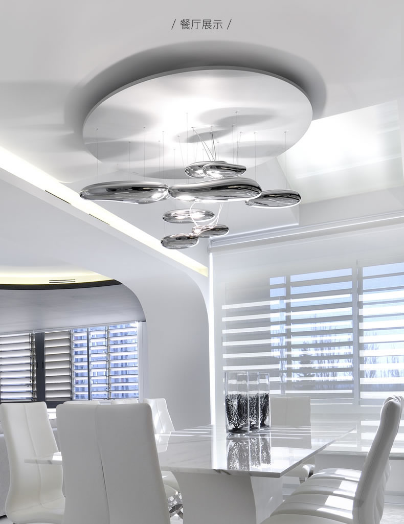 LED Pendant Lamps Mercury Water Drop Droplight Fashion Lighting Hotel Living Room Ceiling Light Chandelier Lamp Electroplating Chandelier