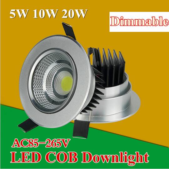 LED downlight Dimmable Recessed lights 5w/10w/20w COB ceiling light warm/cool white ceiling downlights AC85-265V CE ROHS
LED downlight Dimmable Recessed lights 5w/10w/20w COB ceiling light warm/cool white ceiling downlights AC85-265V CE ROHS