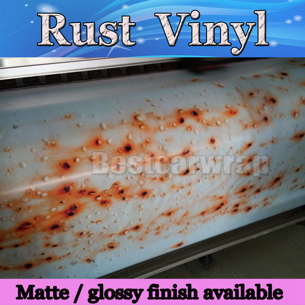 Matte Rust Vinyl Car Wrap Film Rust Printed stickers for Car wrapping Vehicle & Boat Decocation Graphics covering skin 1.52x30m/Roll 5x98ft