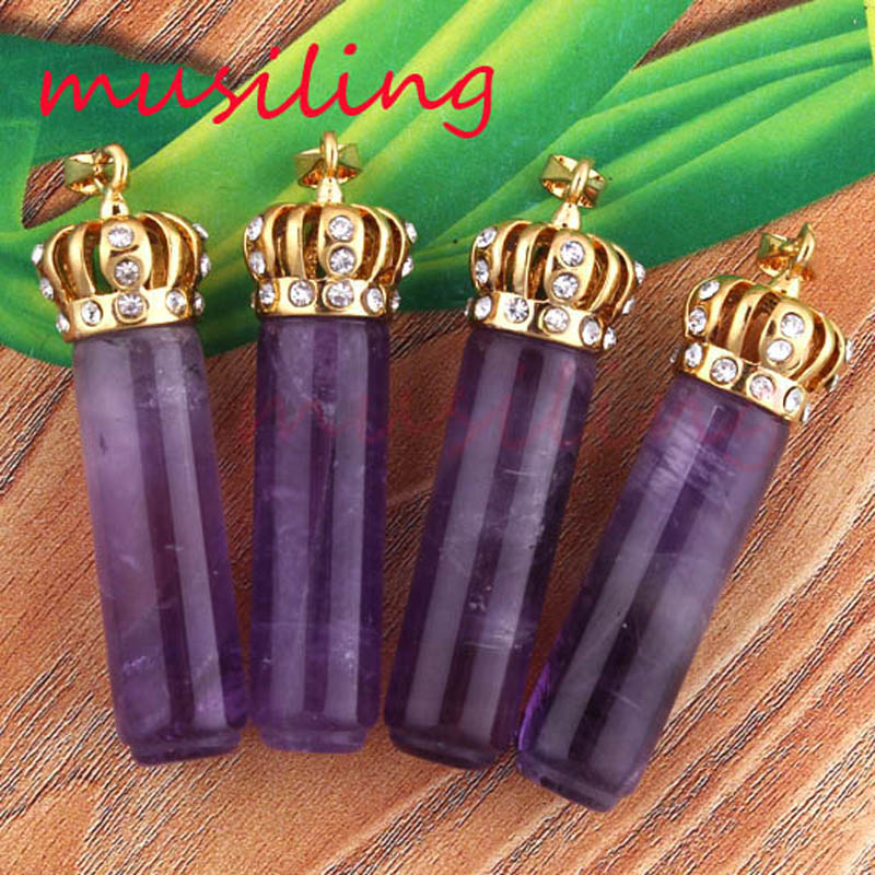 Pendant Necklace Chain Natural Stone Crown Gold Plated Cylindrical Amethyst Rose Quartz etc Stone Accessories charms Jewelry
Pendant Necklace Chain Natural Stone Crown Gold Plated Cylindrical Amethyst Rose Quartz etc Stone Accessories charms Jewelry