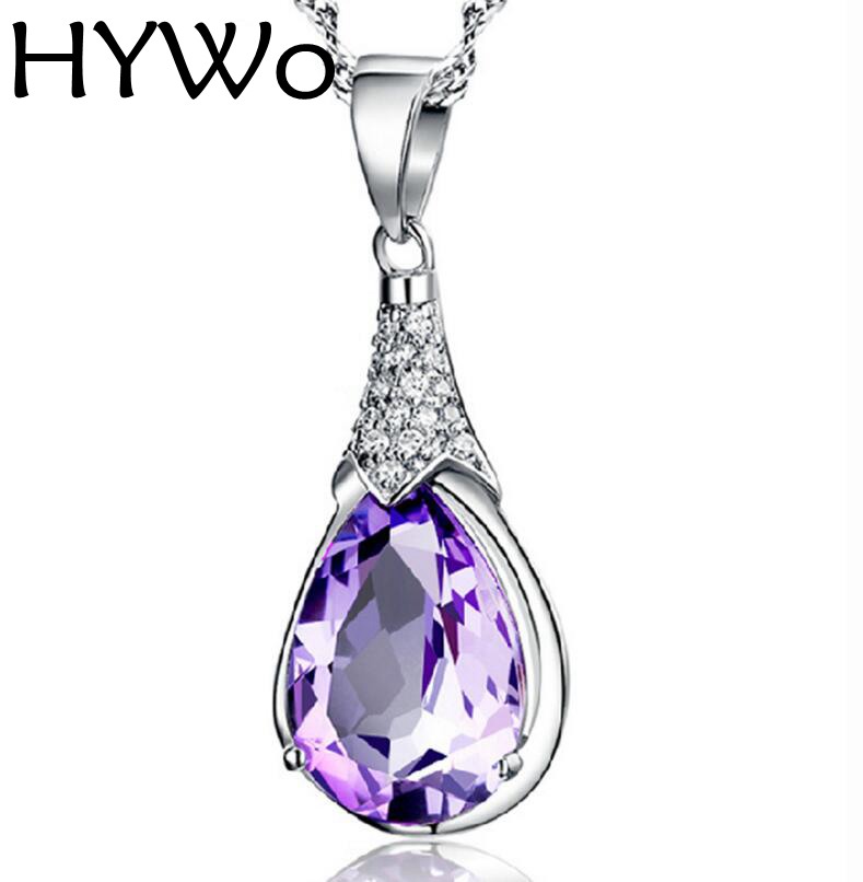 HYWo Hypoallergenic not fade (without chain) 925 sterling silver pendant necklace amethyst CZ Korean female models Wishing Stone Pendant
HYWo Hypoallergenic not fade (without chain) 925 sterling silver pendant necklace amethyst CZ Korean female models Wishing Stone Pendant