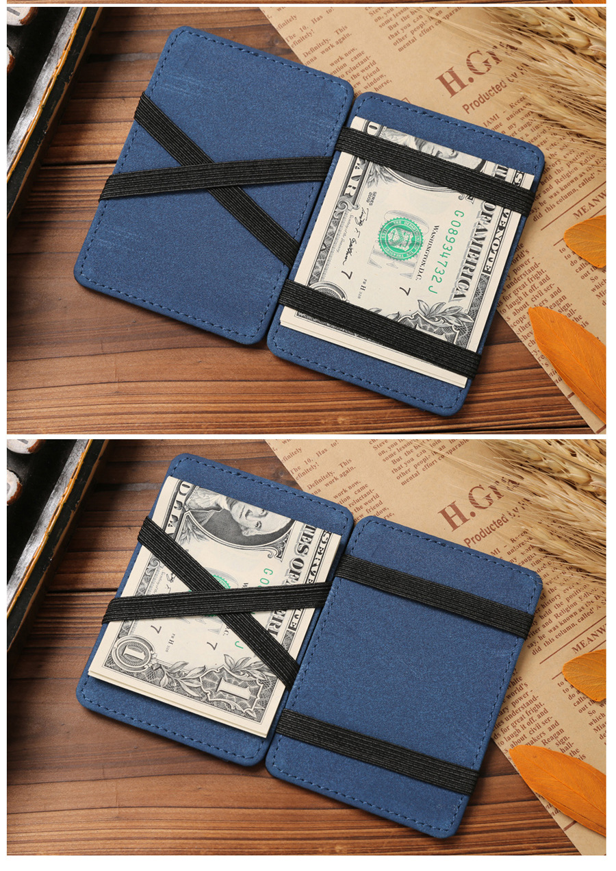 Korean version of the new creative personality mixed colors matte Magic Magic Men's wallet Mini wallet card package, Blue
Korean version of the new creative personality mixed colors matte Magic Magic Men's wallet Mini wallet card package, Blue