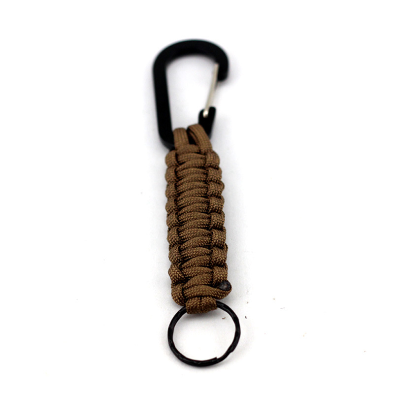 Outdoor Gear Carabiner Survival Key Ring Kits Escape Paracord for Hiking Camping Travel Key Chain Mountaineering Buckle 10pcs