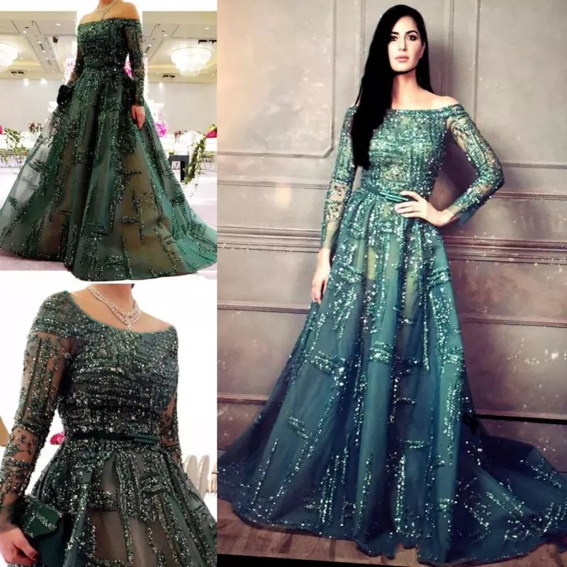 Dark Green Sequins Beaded Prom Dresses 2018 Sheer Long Sleeves Evening Gowns Saudi Arabia Sweep Train Dubai Formal Party Dress Women Vestido
Dark Green Sequins Beaded Prom Dresses 2018 Sheer Long Sleeves Evening Gowns Saudi Arabia Sweep Train Dubai Formal Party Dress Women Vestido