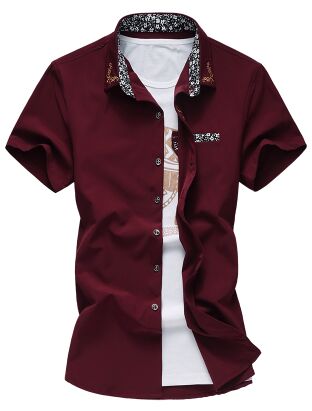 Wholesale-2016 Summer Men Shirt Short Sleeve Dress Shirts For Men M- 4XL 5XL 6XL 7XL Plus Size Roupas Camisa Masculina Mens Casual Blusas
