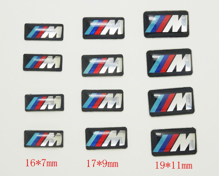 

100pcs Tec Sport Wheel Badge 3D Emblem Sticker Decals Logo For bmw M Series M1 M3 M5 M6 X1 X3 X5 X6 E34 E36 E6 car styling stickers, 17*9mm