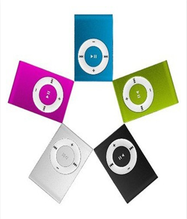 Mini Lettore Mp3 Player Alluminio Clip Usb Supporta Micro Sd TF 16 32 Gb Rosso No Screen Clip MP3 Wholesale Gift Card Clip Good Quality Nice