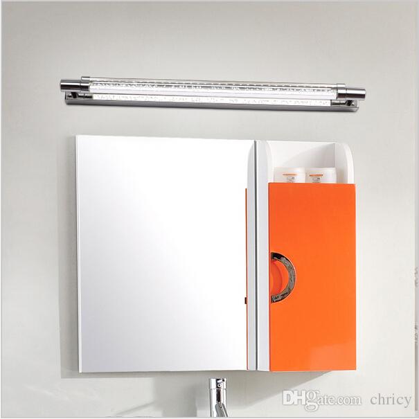 Modern Crystal LED Bathroom Mirror Light Front Wall Mounted Lamp 6W Wall Sonces Stainless Steel Bathroom Lights lampara up down crystal wal