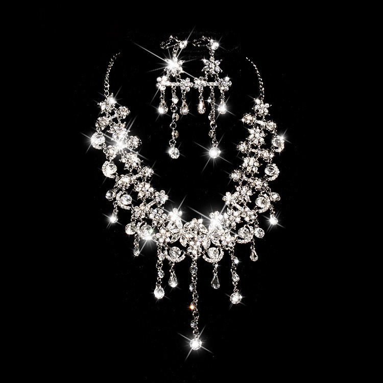 Sparkly Bling Crystals Diamond Necklace Jewelry Sets Bridal Earrings Rhinestone Crystal Party Wedding Accessories
Sparkly Bling Crystals Diamond Necklace Jewelry Sets Bridal Earrings Rhinestone Crystal Party Wedding Accessories