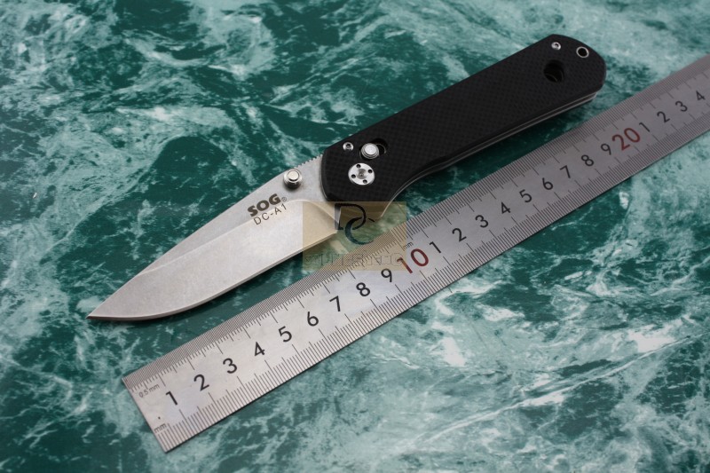 SOG DC-A1 Best cost performance Folding knife 8Cr15Mov stonewash Blade G10 handle camping/EDC/hunting knife with gift box
SOG DC-A1 Best cost performance Folding knife 8Cr15Mov stonewash Blade G10 handle camping/EDC/hunting knife with gift box