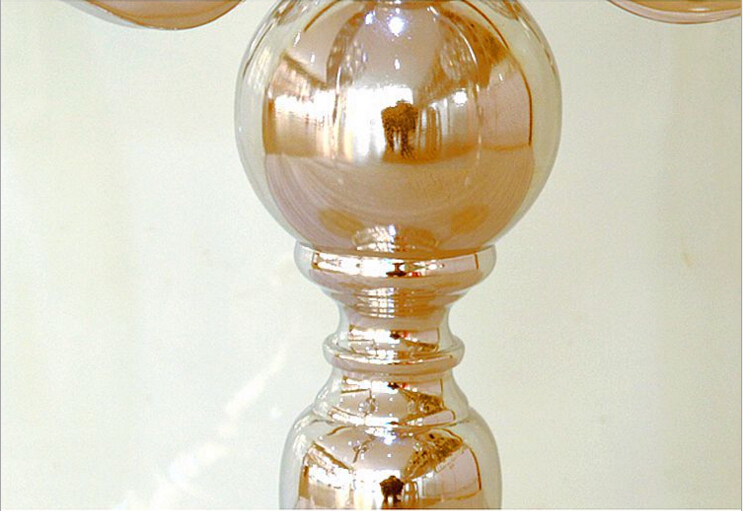 55 cm height 5-arms metal Gold/ Silver candelabras with crystal pendants wedding candle holder Event centerpiece 10 pcs/lot