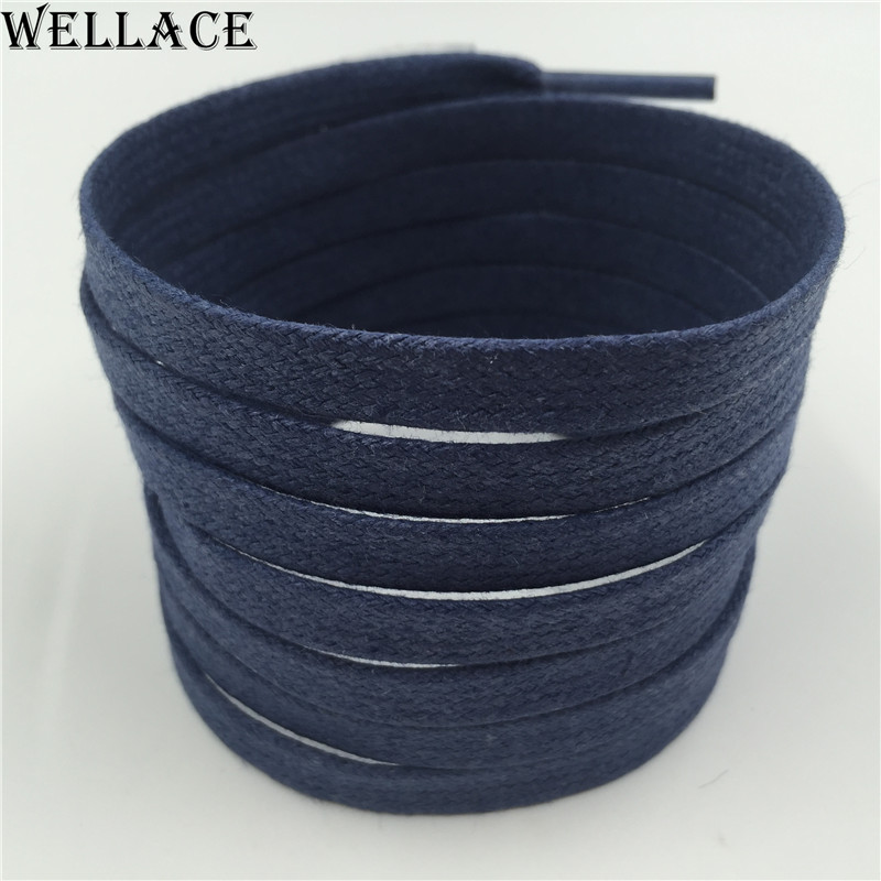 Wellace waterproof shoelaces waxed lacing cord 150cm/59'' Casual Shoes laces 8mm width Oxford Dress Canvas Sneaker flat Shoe Laces Unisex