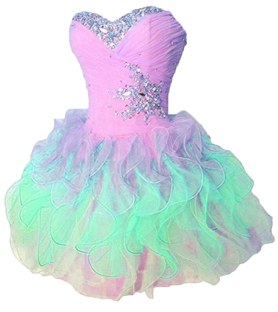 2021 Sweetheart Mini Short Prom Homecoming Dresses Plus Size Beaded Crystals Graduation Gown For Cocktail Party