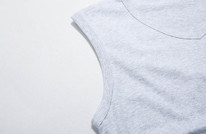 2024 man white v-neck no sleeve T-shirt