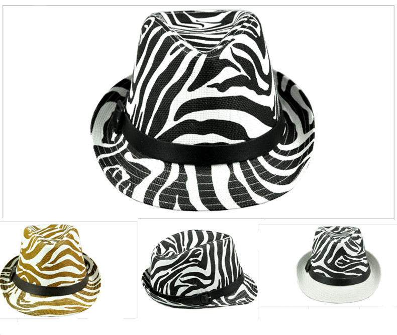 Unisex Zebra Print Panama Beach Cap Straw Sun Hat For Women 3 Colors Available 6pcs/lot Free Shipping, C1
Unisex Zebra Print Panama Beach Cap Straw Sun Hat For Women 3 Colors Available 6pcs/lot Free Shipping, C1