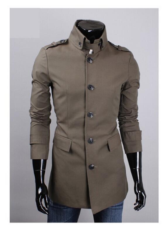 New Fashion Men's Medium Long Version Single Breasted Button Trench Coat Male Casual Outerwear Men Jacket, Black
New Fashion Men's Medium Long Version Single Breasted Button Trench Coat Male Casual Outerwear Men Jacket, Black