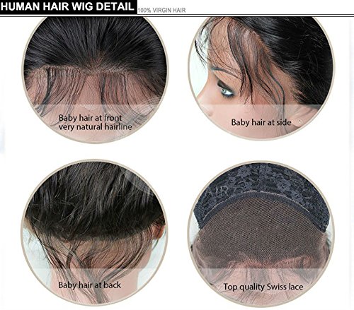 Short Human Hair Wigs for Black Women Curly Wavy Lace Front Wig Brazilian Full with Baby Hairs (10, 130% density) diva1