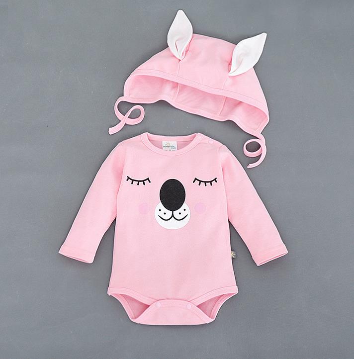 New Autumn Infant Baby Cartoon Bear Rompers with Cap 2pcs Set Kids Long Sleeve Onesies Jumpers Children Outfits Climb Clothes 12260, Pink
New Autumn Infant Baby Cartoon Bear Rompers with Cap 2pcs Set Kids Long Sleeve Onesies Jumpers Children Outfits Climb Clothes 12260, Pink