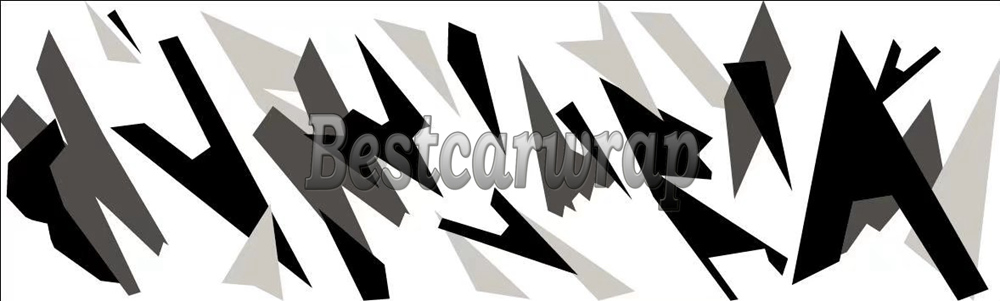Gray black white Pixel Camo VINYL Full Car Wrapping Camouflage Covering For truck boat foil gloss / matte finish size 1.52 x 30m/5x98ft