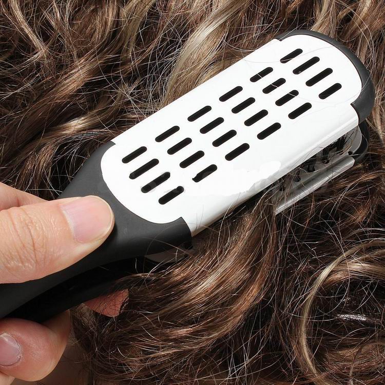 hair straighteners Ceramic Hair Straightening Double Brush Comb Clamp Hairdressing Ceramic Straightener Hair Double Brush Straigh