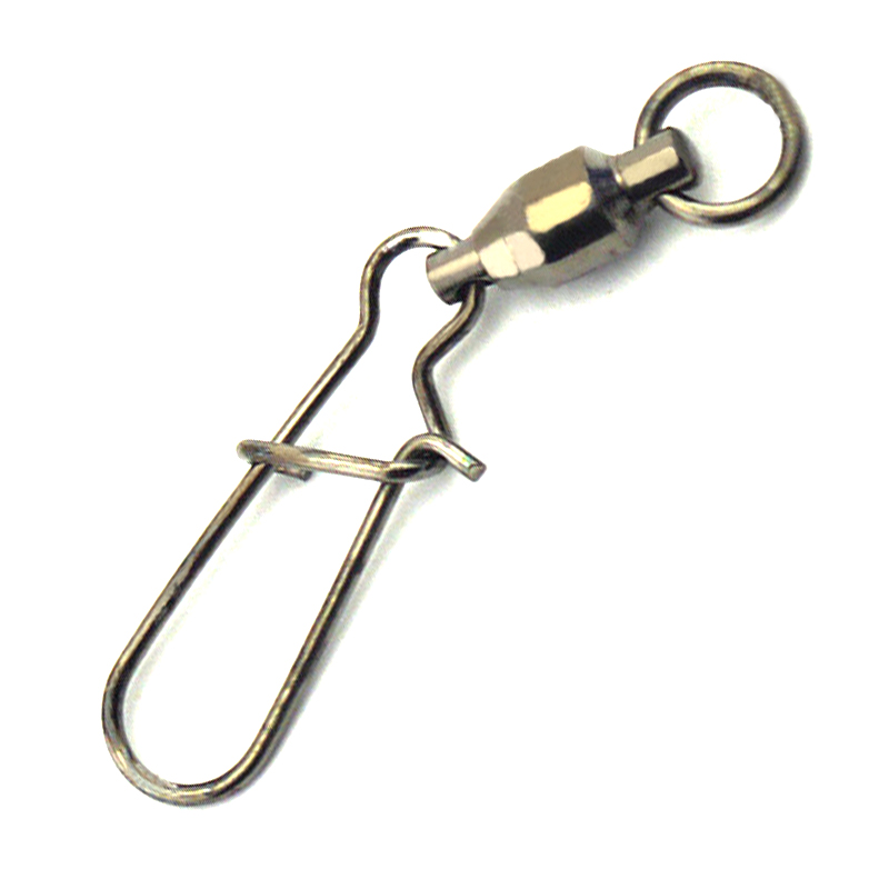 100 pieceslot Fishing ball bearing swivel with duolock snap Stainless sea Bass fishing Sinker connector Crappie Tuna fishing tack