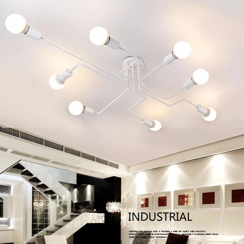 Vintage Ceiling Light Iron Multiple Rod Creative Retro Personality Luminaria Industrial Led Pendant Lamps Home Lighting Fixture Ceiling Lamp