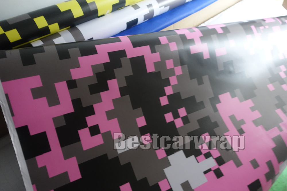 VARIOUS Colors Digita Camo Vinyl Car Wrap Film With Air release Tiger Camouflage Truck wraps covering styling Foil size 1.52x30m/Roll 5x98ft