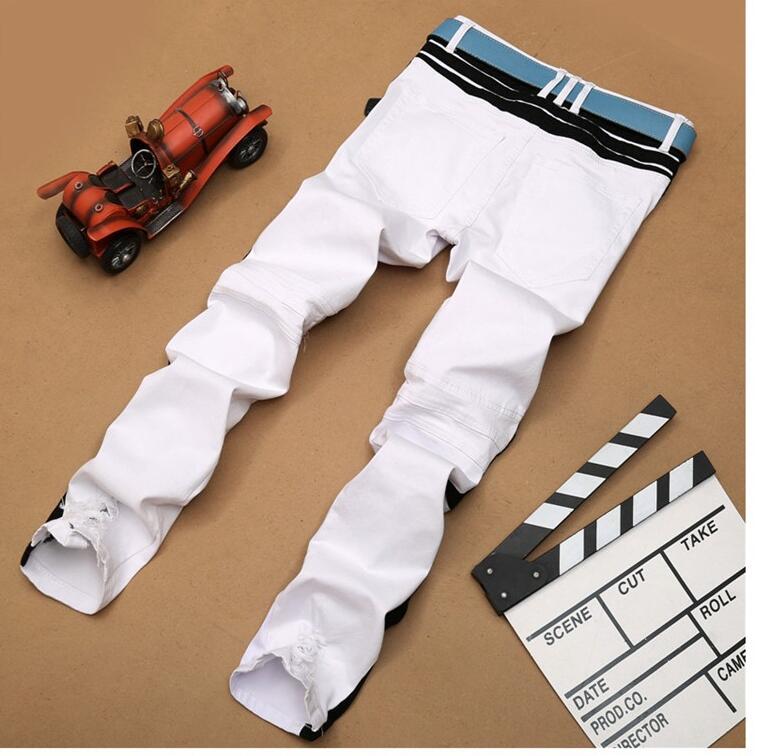 2016 Fashion Men Jeans Men'S Midweight Full Length Mens Jeans Holes Men Pants Jeans Brand 2016 Men Jeans Pants Pantalon Homme Jeans De Marqu