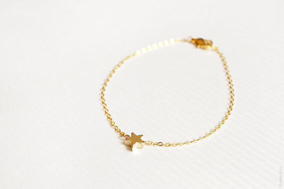 Wholesale-SL 024 2016 summer women bangle bracelets and silver plated simple yellow five-pointed star bracelet factory outlets