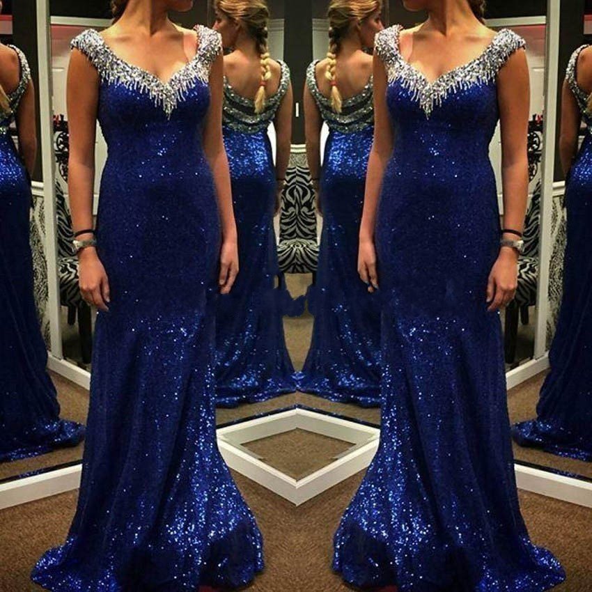 2016 Prom Dresses With Cap Sleeves V Neck Sexy Mermaid Crystals Evening Gowns Sheer Sequined Custom Made Long Prom Gown For Party, Purple
2016 Prom Dresses With Cap Sleeves V Neck Sexy Mermaid Crystals Evening Gowns Sheer Sequined Custom Made Long Prom Gown For Party, Purple
