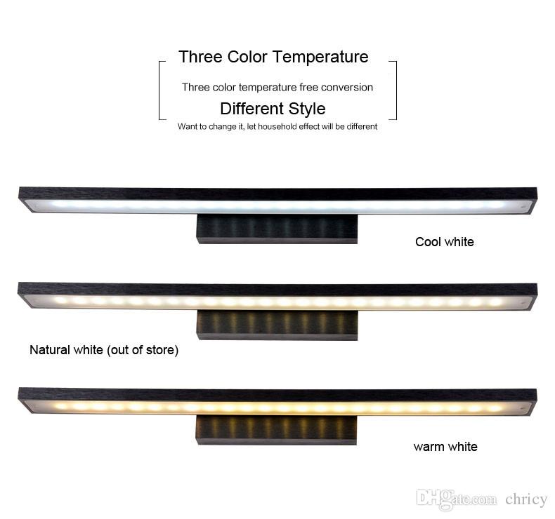 modern led bathroom lighting mirror lights makeup dressing room bathroom aluminumstainless steel led wall sconces fixtures 8 12 16 24w