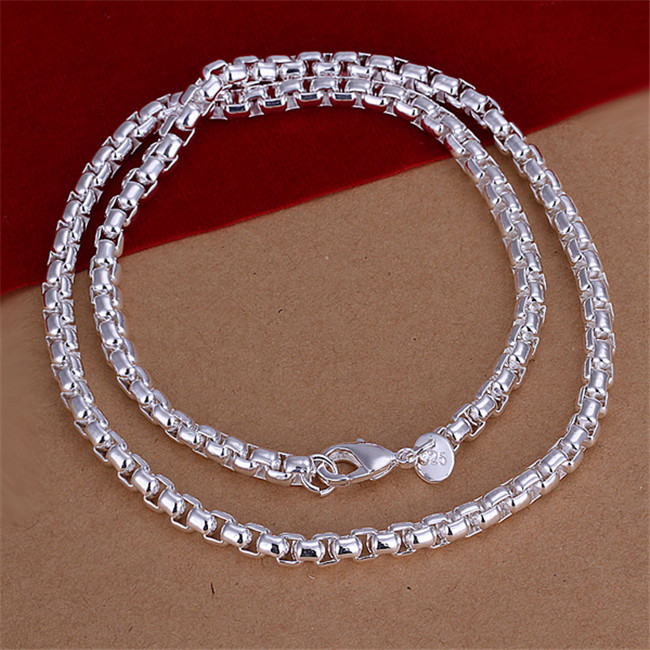 High grade 925 sterling silver The new two-piece circular grid - Men jewelry set DFMSS058 Factory direct 925 silver necklace bracelet