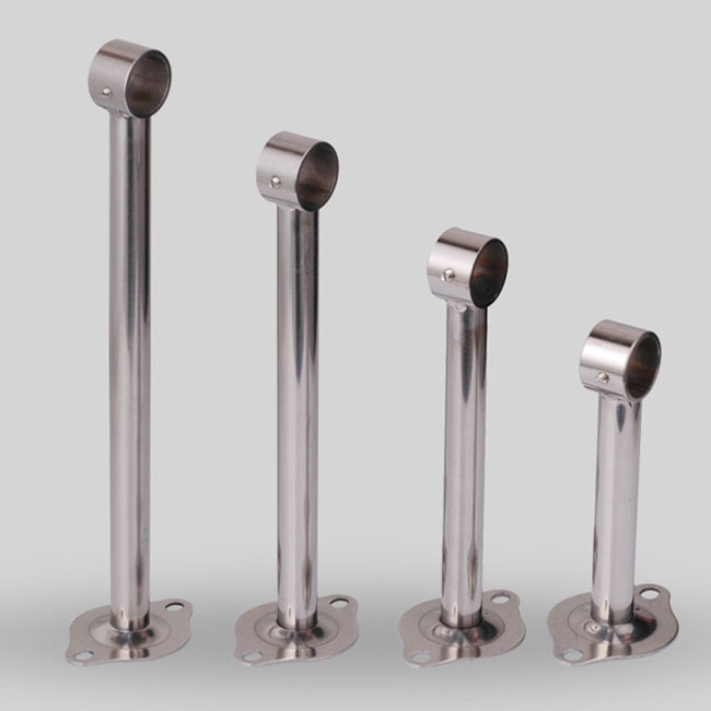 Stainless Steel Hanger Wall Bracket Cloth Rod Towel Rack Holder Fixed Flange House Furniture Closet Bathroom Hardware