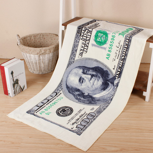 100 cotton beach towel drying washcloth swimwear shower towels USA UK Canada flag dollar design bath towel 3619755