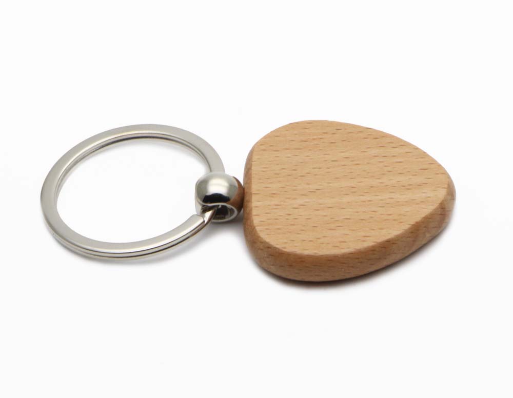 50X WOODEN HEART KEYCHAIN BLANK CHEAP KEY RING Personalized Engraved Name Keyrings 1.5″x1.5″ Free Shipping #KW01X