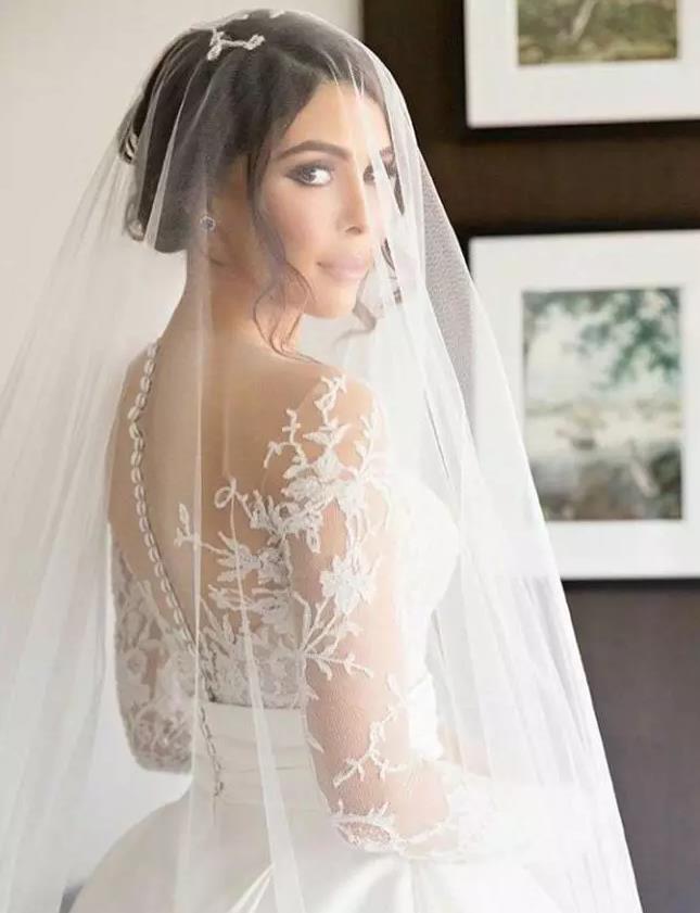 Split Lace Steven Khalil Mermaid Wedding Dresses With Detachable Skirt Sheer Neck Long Sleeves High Slit Overskirt Sexy Bridal Gowns
