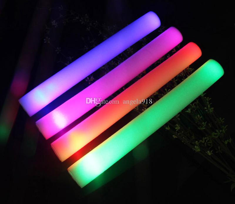 LED Colorful rods led foam stick flashing foam stick, light cheering glow concert Light sticks EMS C1325