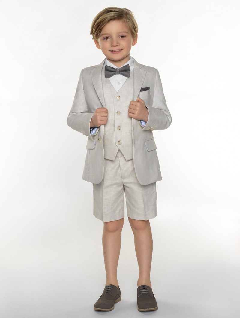 Handsome Three Pieces Of Boys Suits With Jacket+Vest+Pants Polyester Formal Wear High Quality Gentleman Custom Made Kids Tuxedos Suits