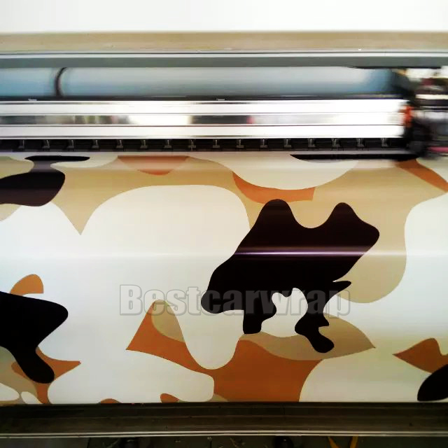 Large desert Camo Vinyl Car Wrap COVERS With Air Rlease Gloss/ Matt Arctic brown Camouflage covering foile 1.52x 10m/ 20m / 30m