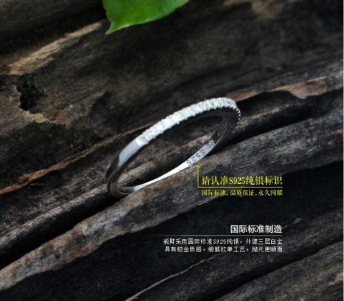 Pave setting Jewelry Vintage Soild Sterling sier Topaz CZ Dia Wedding Engagement Band Rings for Women Size 5-9 Never Fade Free shipping