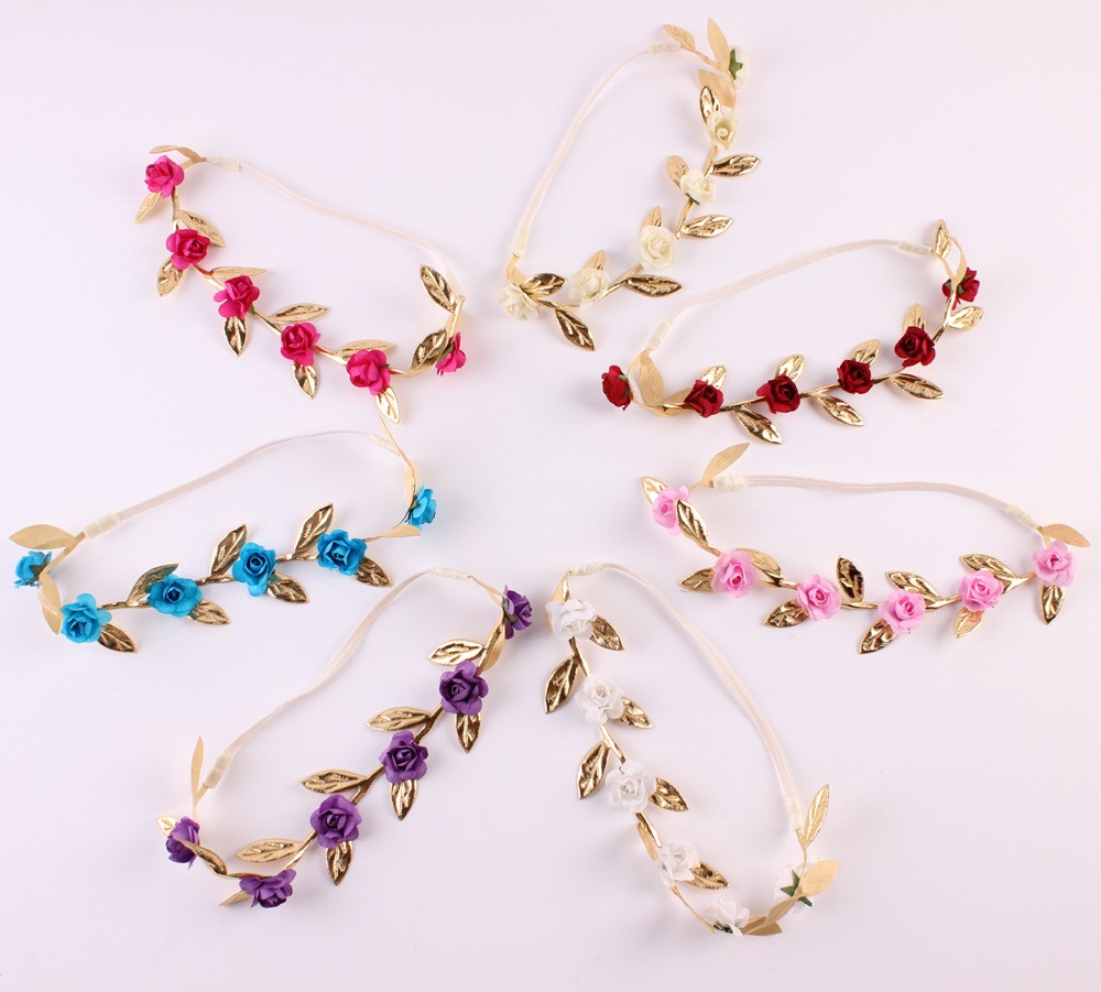 Fashion Tiara Hair Band Gold Leaf Rose Flower Hairband For Wedding Bridal Hair Accessory Women Forehead Jewelry, Multi-color
Fashion Tiara Hair Band Gold Leaf Rose Flower Hairband For Wedding Bridal Hair Accessory Women Forehead Jewelry, Multi-color