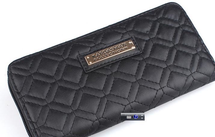Hot Selling Kk Wallet Long Design Women Wallets PU Leather Kardashian Kollection High Grade Clutch Bag Zipper Purse Handbag