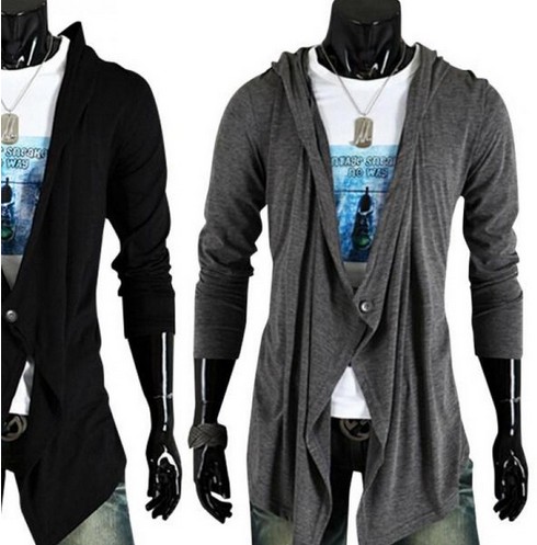Mens Fashion Cardigan Hooded Sweater Shirt Personality Lengthen Long Men's Sweater Mens Overcoat Men Long Coat Trench Coat Men, Gray
Mens Fashion Cardigan Hooded Sweater Shirt Personality Lengthen Long Men's Sweater Mens Overcoat Men Long Coat Trench Coat Men, Gray