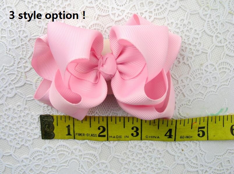 baby girls Solid Hairband Grosgrain Ribbon Hair Bows Two Layer Hairbow Women Fashion headband Hair Accessories 30pcs/