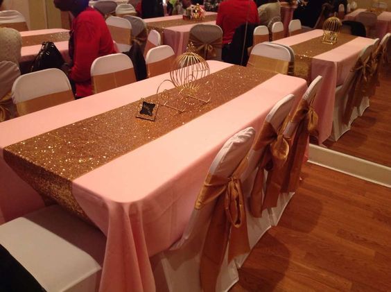 Great Gatsby wedding table cloth Gold Bling round and rectangle Add Sparkle with Sequins wedding cake table idea Masquerade Birthday Party