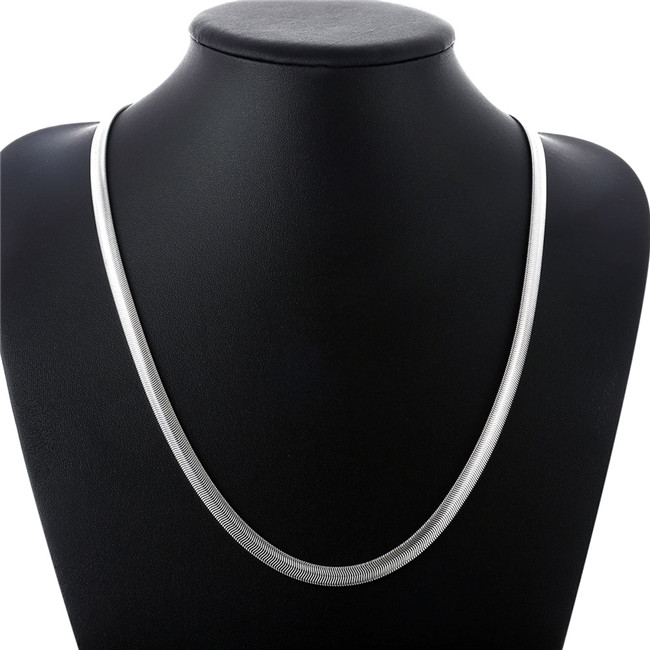 Best gift 6MM soft snake bone necklace sterling silver plate necklace STSN193, brand new fashion 925 silver Chains necklace factory