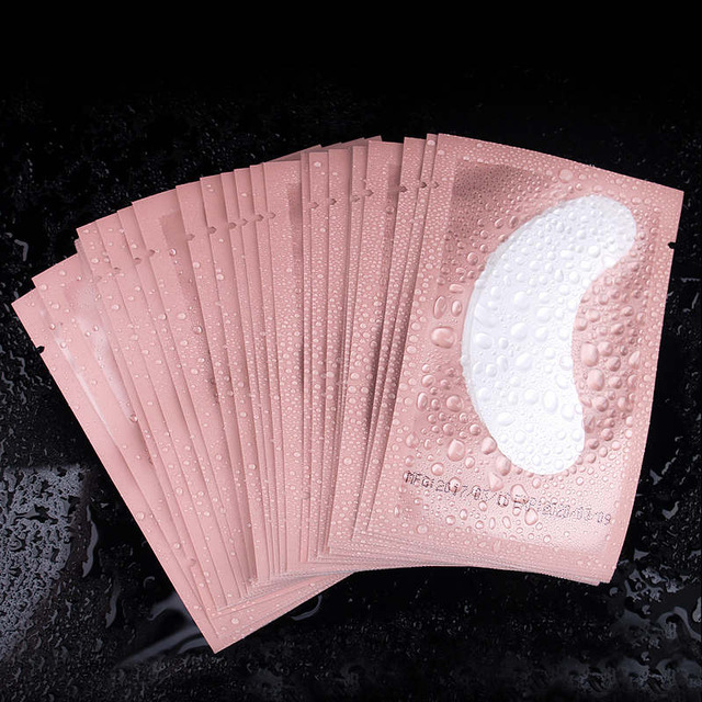 50pairs/pack New Paper Patches Eyelash Under Eye Pads Lash Eyelash Extension Paper Patches Eye Tips Sticker Wraps Make Up Tools