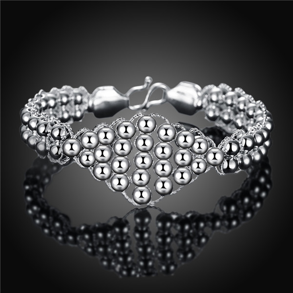 Hot sale gift 925 silver Diamond bracelets transfer beads DFMCH398, Brand new fashion 925 sterling silver Chain link bracelets high grade